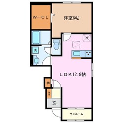 北楠駅 徒歩13分 1階の物件間取画像